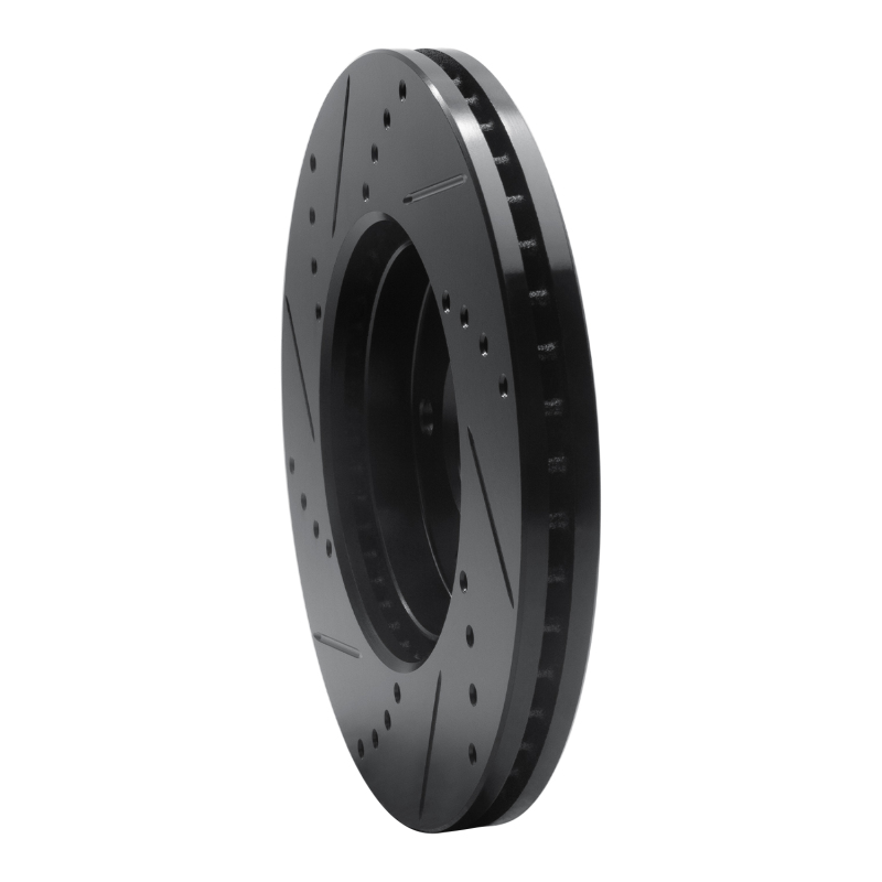 Chevrolet HHR Brake Rotor (1) - Front Right - R1 Concepts - Drilled & Slotted - Black - `06-`11